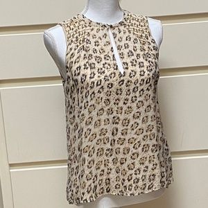 Joie Corie Leopard sleeveless silk tank XS